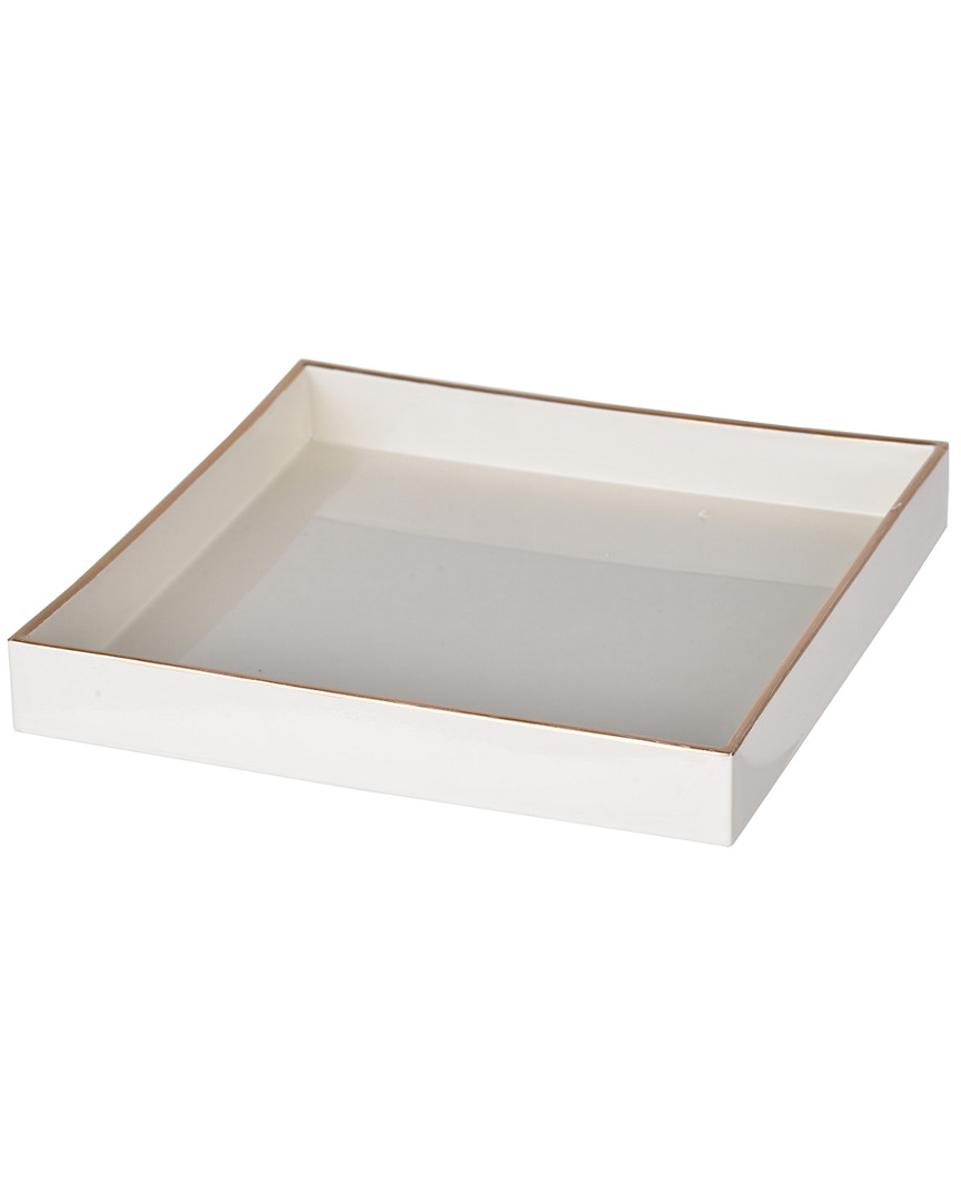 R16 Home Mimosa White Square Tray In White