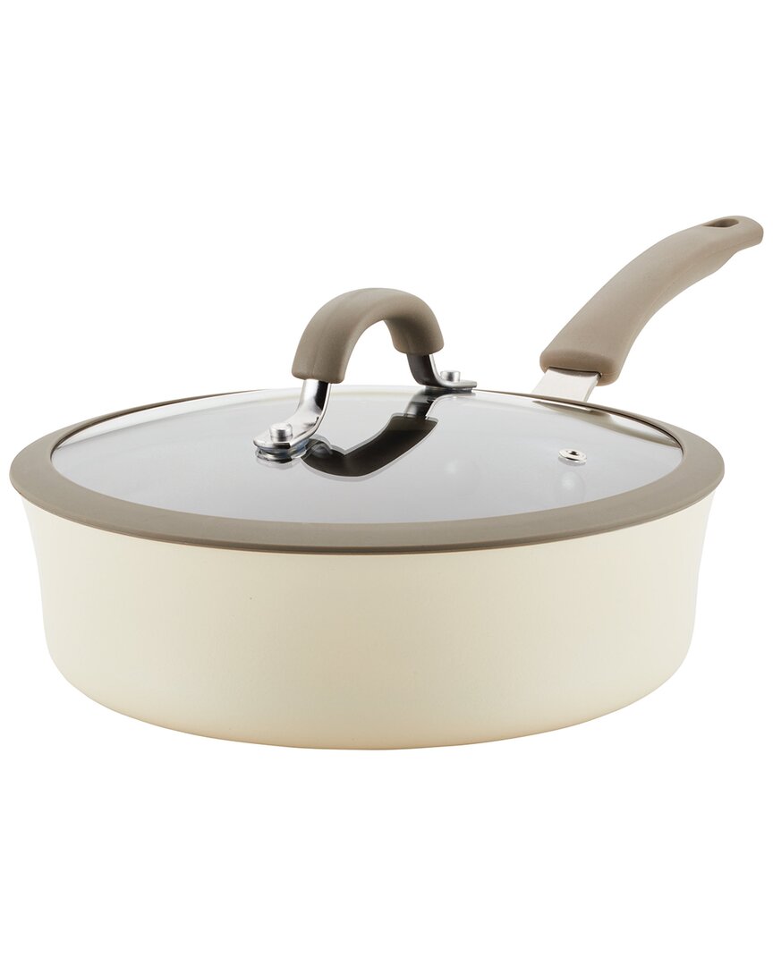 Rachael Ray Cook + Create Aluminum Nonstick Saute Pan With Lid In Brown