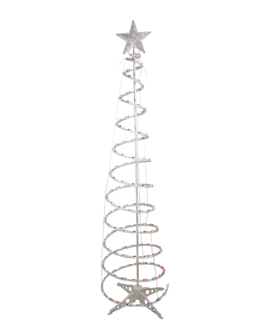 Northlight 6ft Pre-lit Spiral Christmas Tree Outdoor Display In White