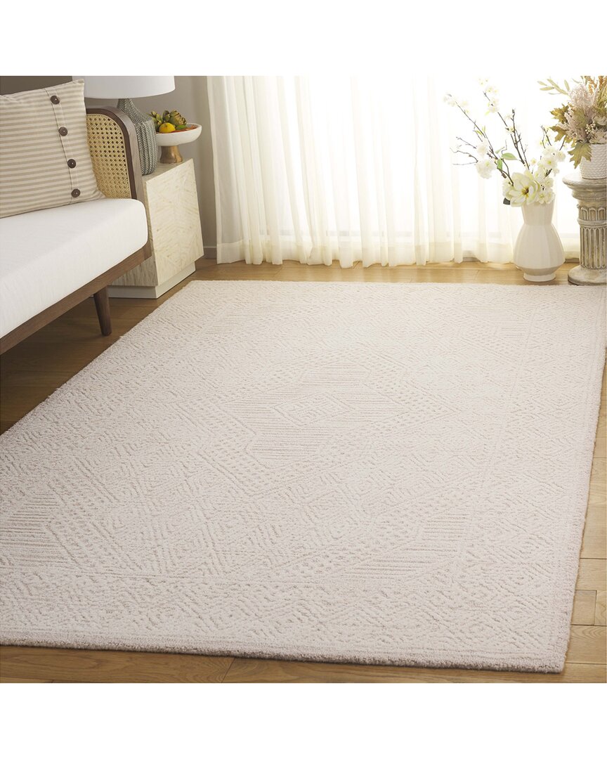 Safavieh Abstract Tufted Sand Hand-tufted Wool Rug In Brown