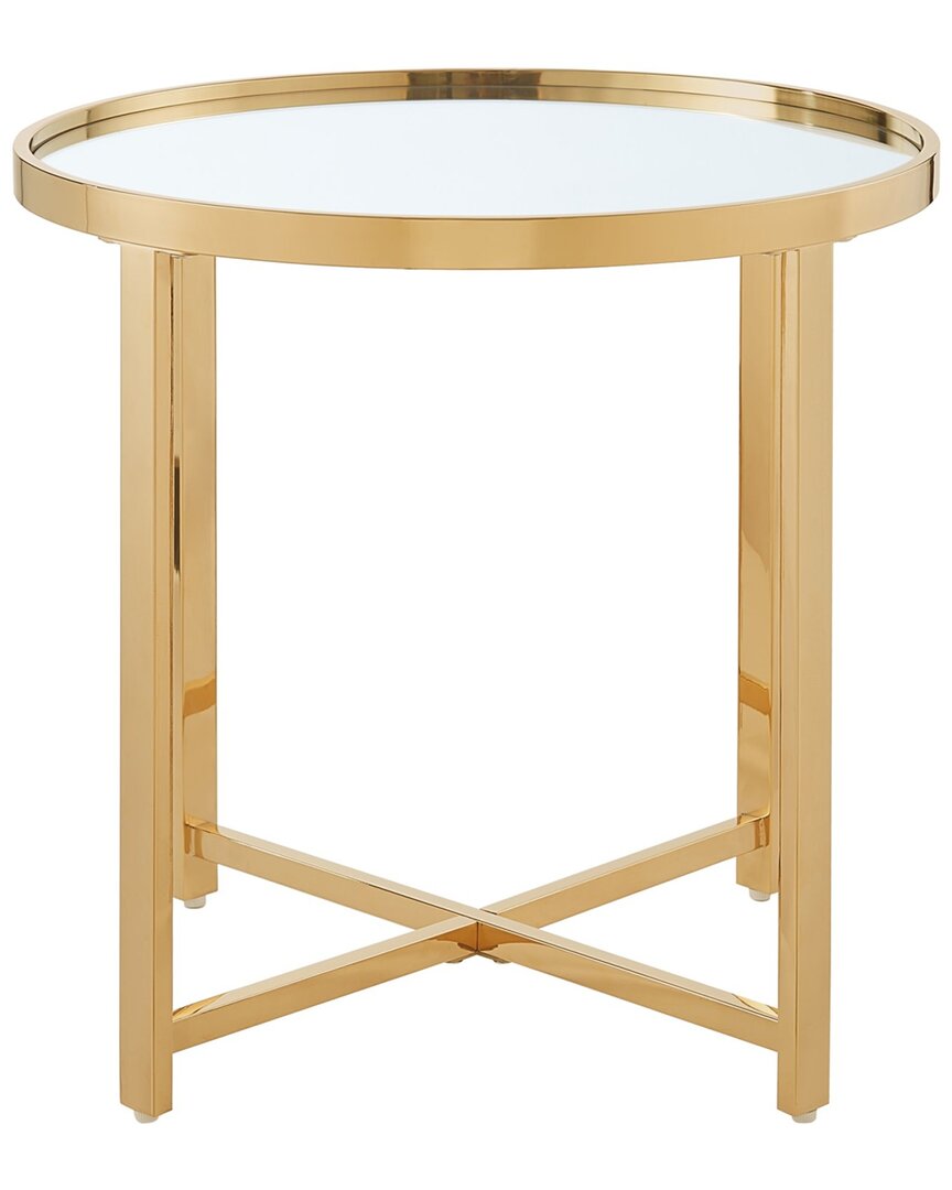 Shop Nicole Miller Clarity Gold End Table