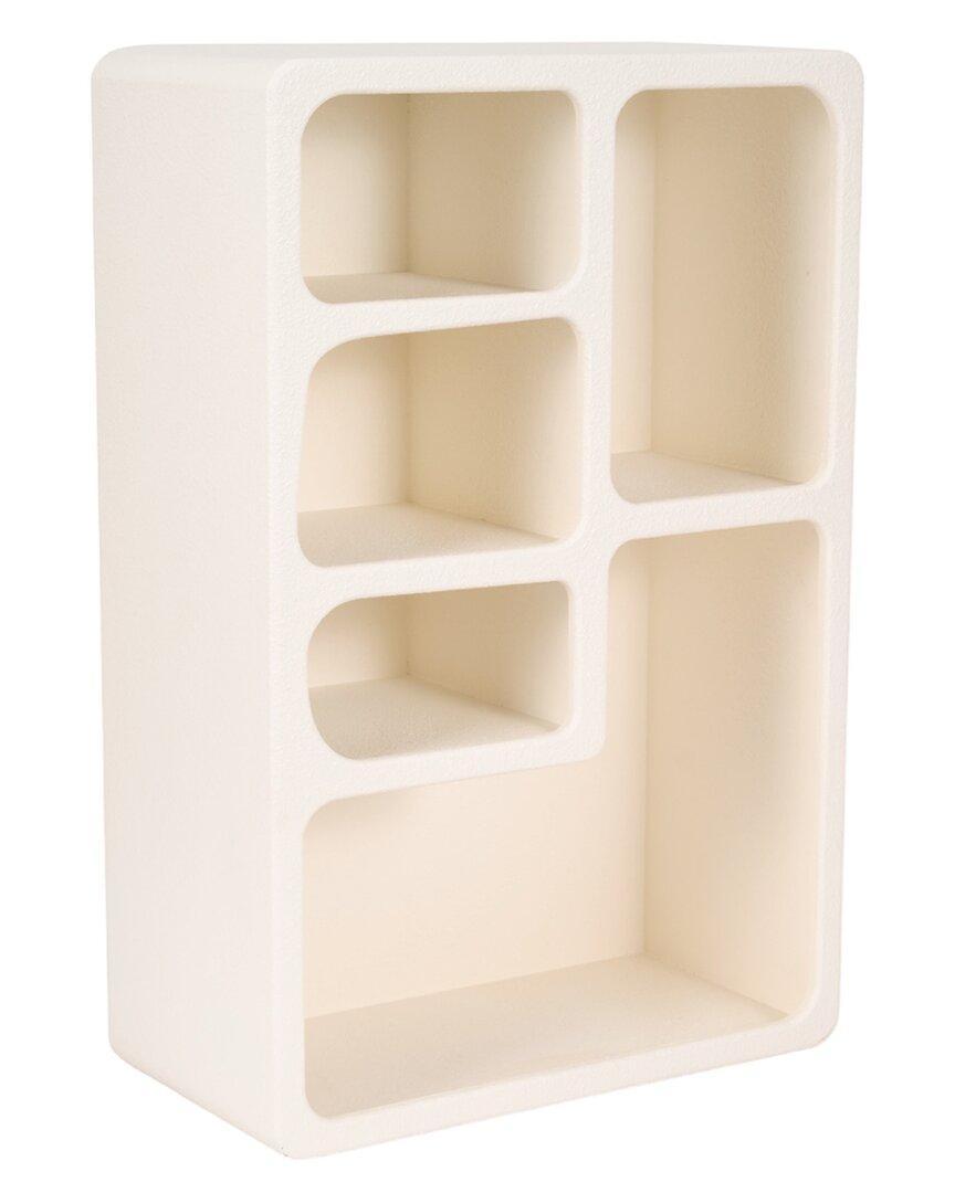 Sagebrook Home 24in Rectangle Rough-finish Wall Shelf In White
