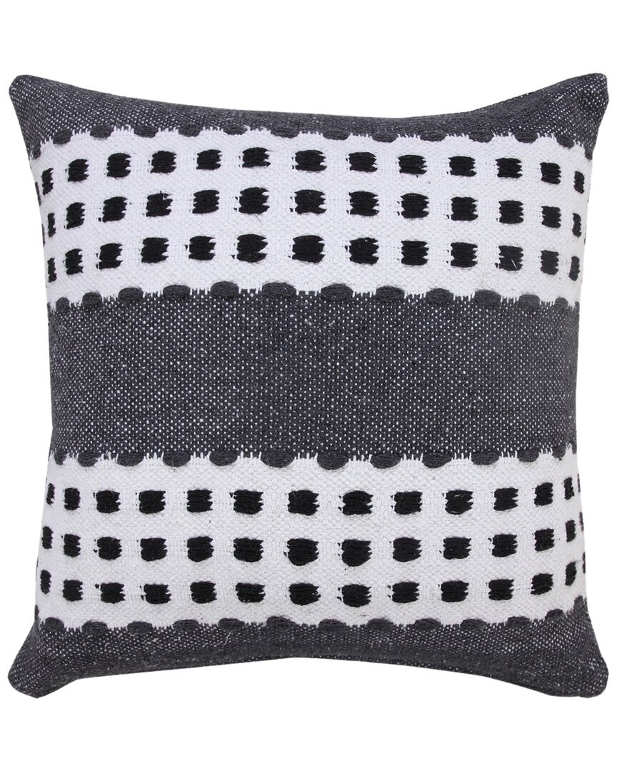 Lr Home Brynn Woven Striped Throw Pillow In Black