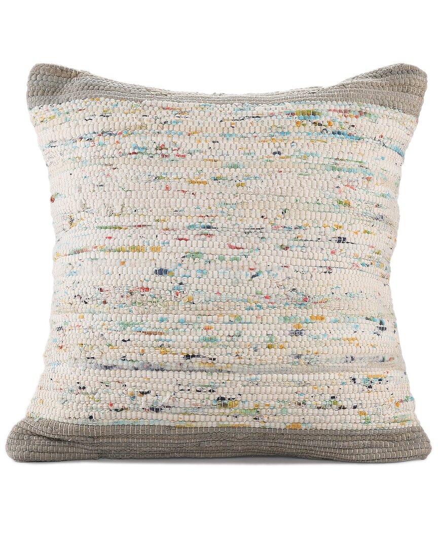 Lr Home Rosalie Handwoven Modern Abstract Throw Pillow In Grey