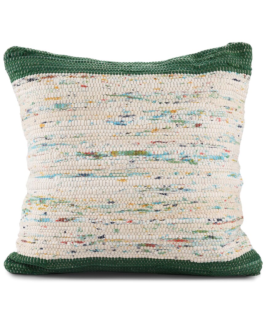Lr Home Rosalie Handwoven Modern Abstract Throw Pillow In Green