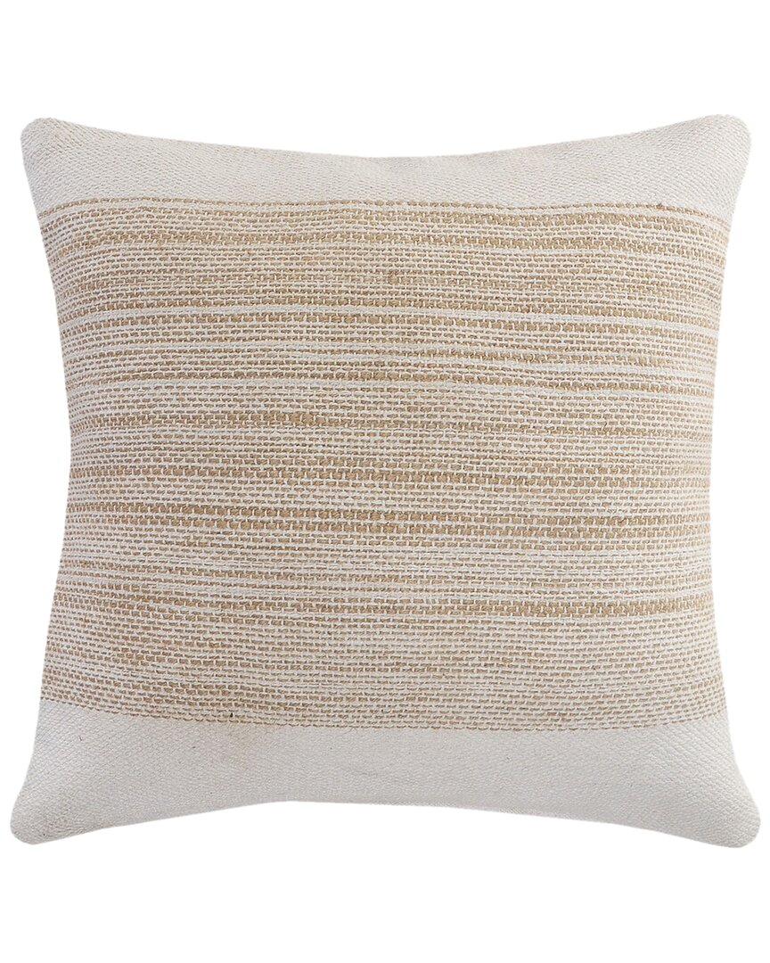 Lr Home Reese Striped & Bordered Throw Pillow In Ivory
