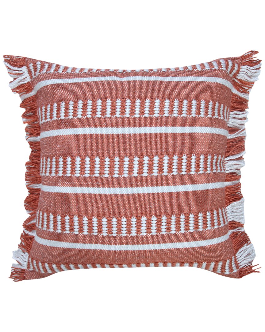 LR HOME LR HOME ALTON DASH STRIPED INDOOR/OUTDOOR THROW PILLOW WITH FRINGE