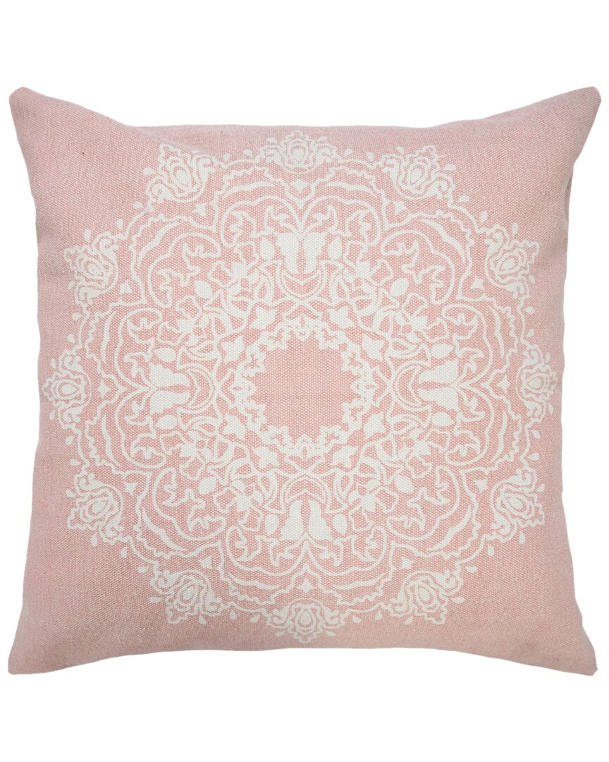 Lr Home Monica Bohemian Mandala Medallion Throw Pillow In Pink