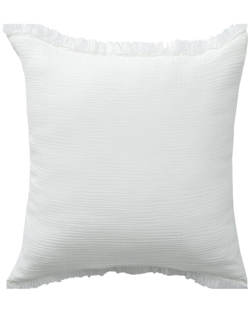 Lr Home Acielle Fringed Throw Pillow In White
