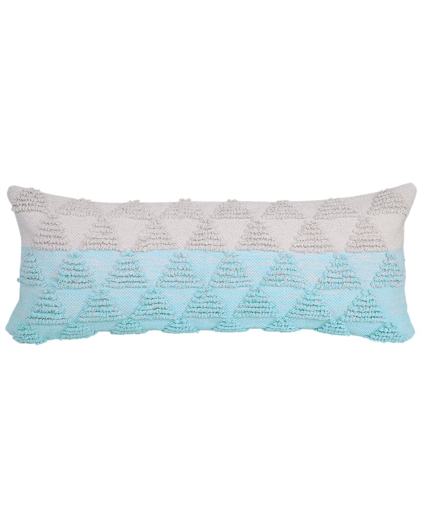 Lr Home Raelene Geometric Textured Triangle Lumbar Throw Pillow In Blue