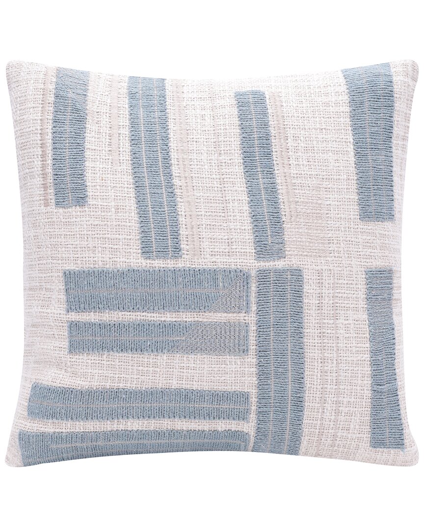 Lr Home Scarlett Modern Geometric Handmade Throw Pillow In Blue