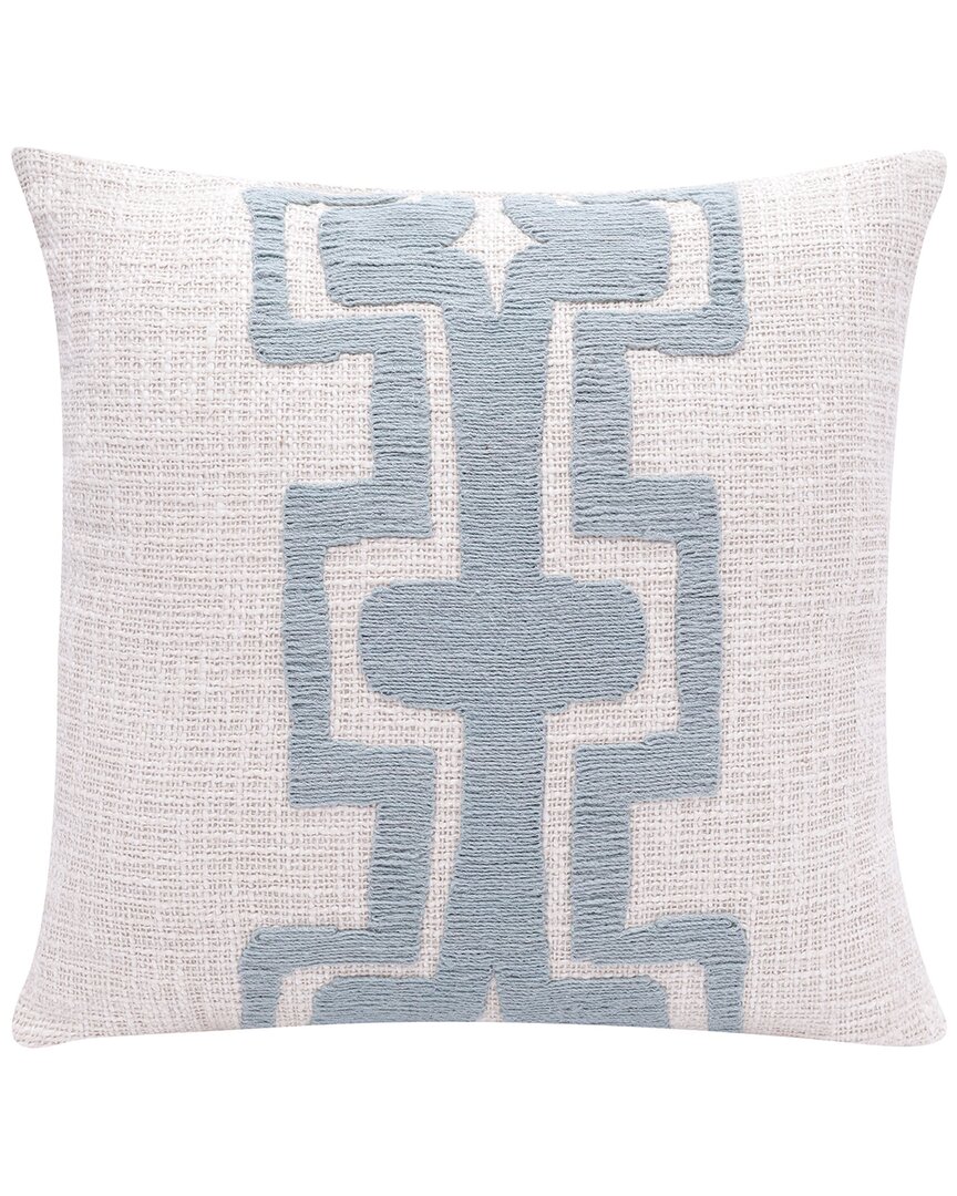 Lr Home Scarlett Geometric Handmade Throw Pillow In Blue