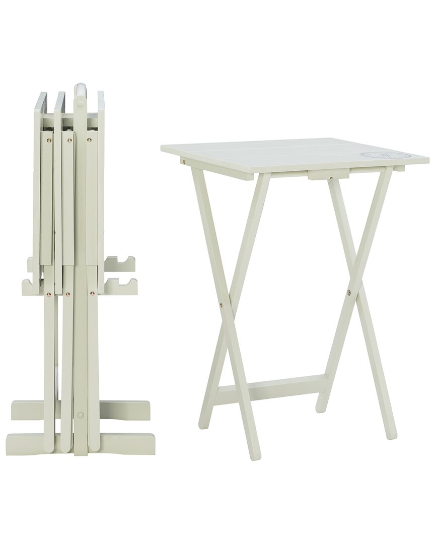 Linon 4 Folding Trays & Stand In Grey