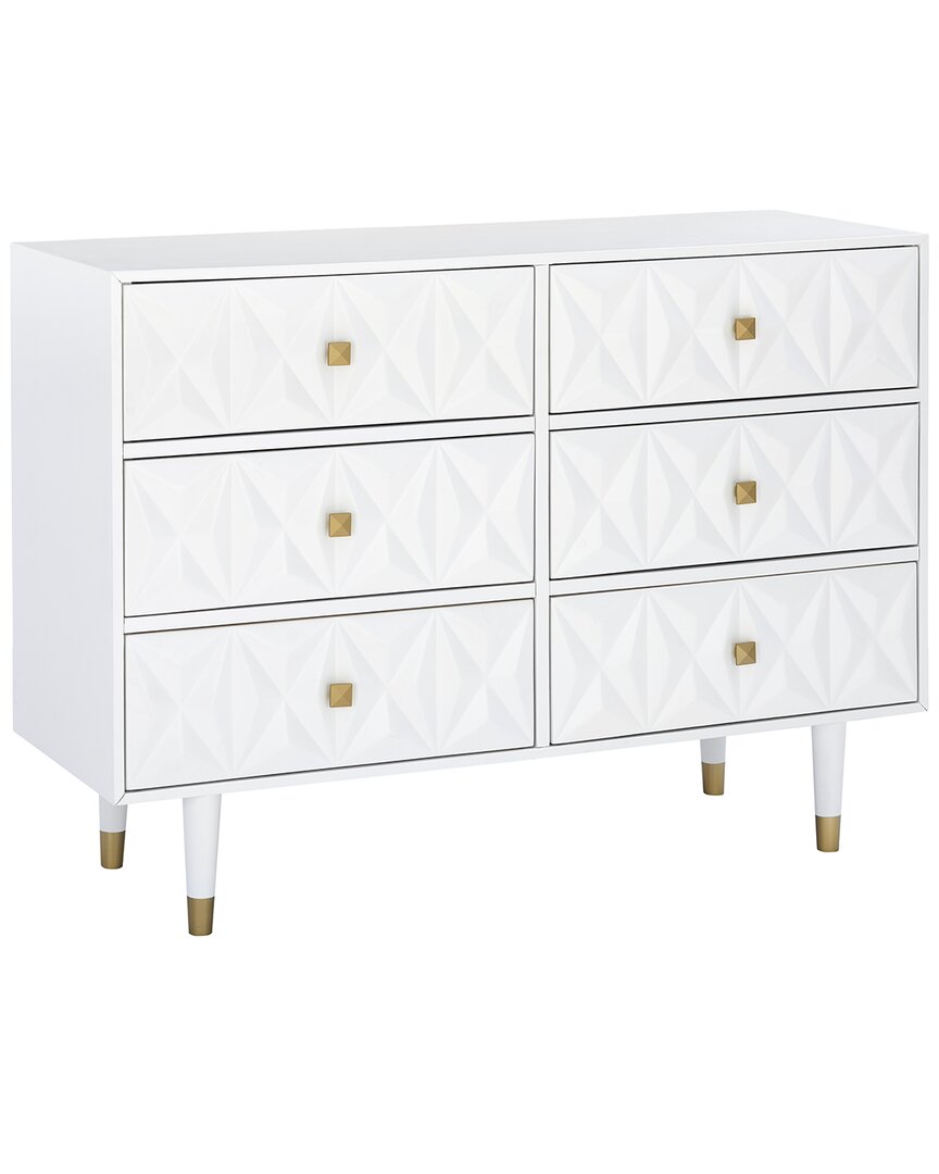 Linon Geo Six-drawer Dresser In White