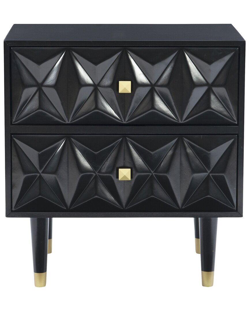 Linon Geo Night Stand In Black