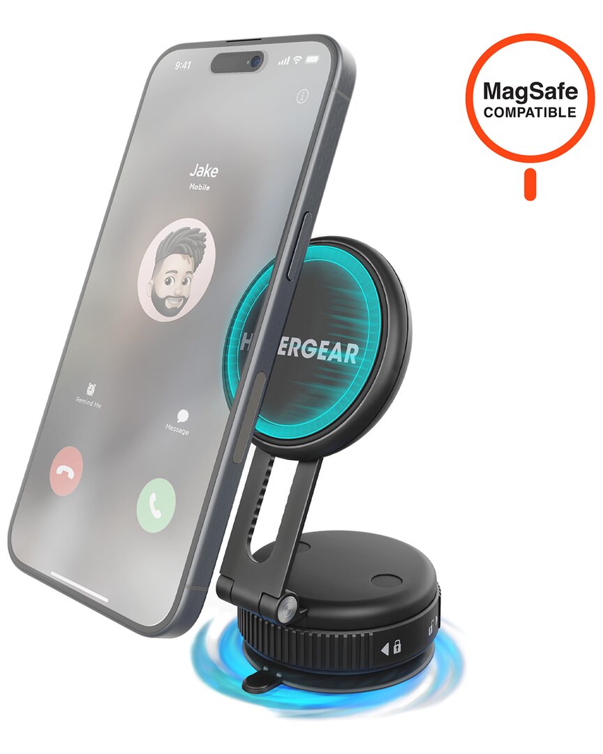 Hypergear Mag Vac Magnetic Multi-surface Phone Mount In Black