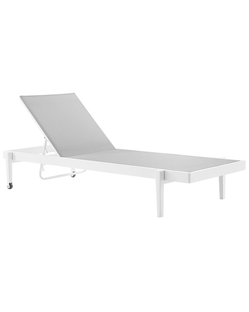 Modway Charleston Outdoor Patio Chaise Lounge Chair In White
