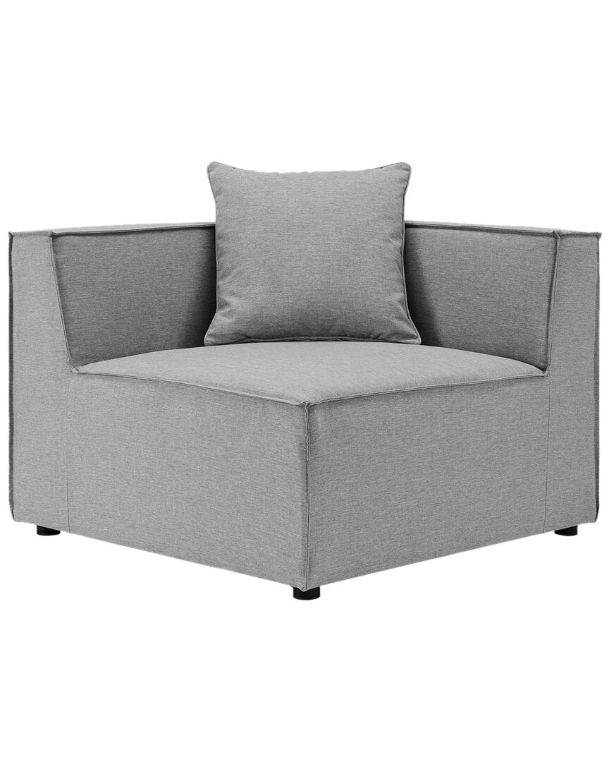 Modway Saybrook Outdoor Patio Upholstered Sectional Sofa Corner Chair In Grey