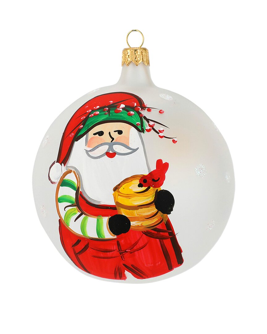 Vietri Old St. Nick Bicycle Ornament In Multicolor
