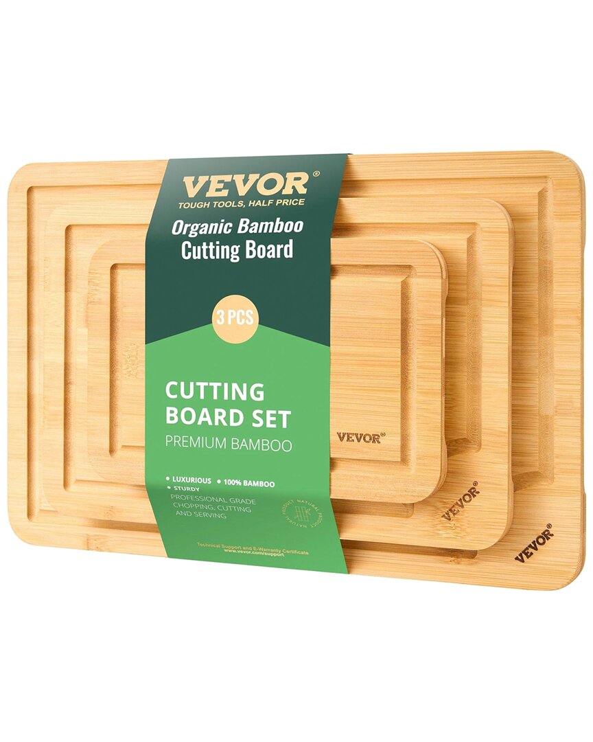 Vevor Bamboo Cutting Board In Brown