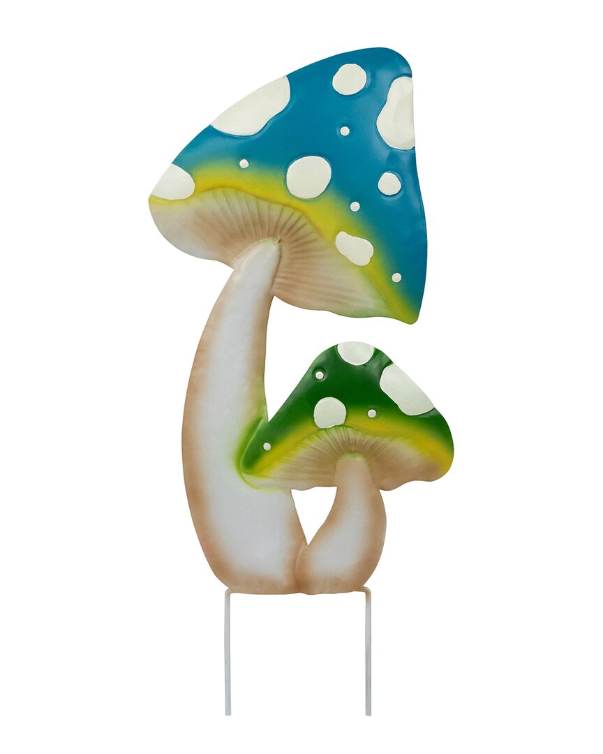 Northlight Double Spotted Mushrooms Outdoor Garden Stake