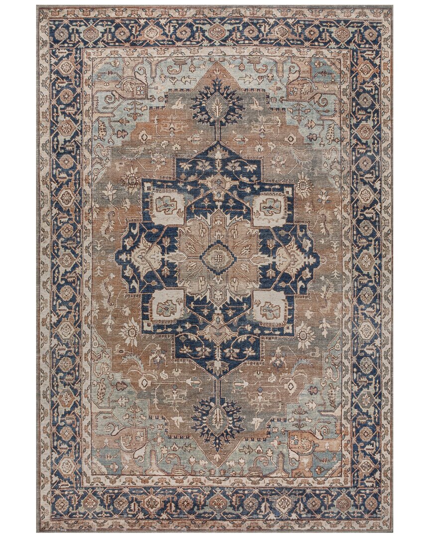 Jonathan Y Maris Ornate Medallion Machine-washable Chenille Rug In Beige