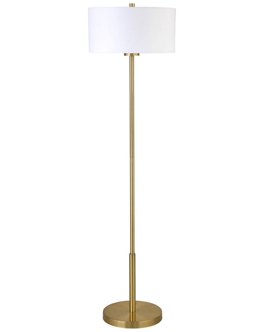 Abraham + Ivy Trina 61 Metal Floor Lamp With Fabric Shade In Gold