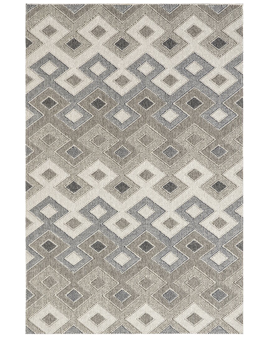 Nuloom Kris Transitional Diamond Indoor/outdoor Polypropylene Area Rug In Grey