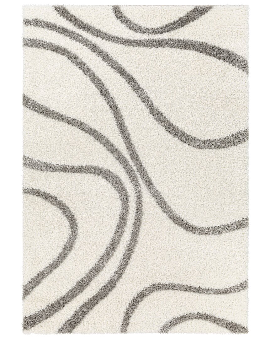 Surya Cloudy Shag Polyester Rug In Grey