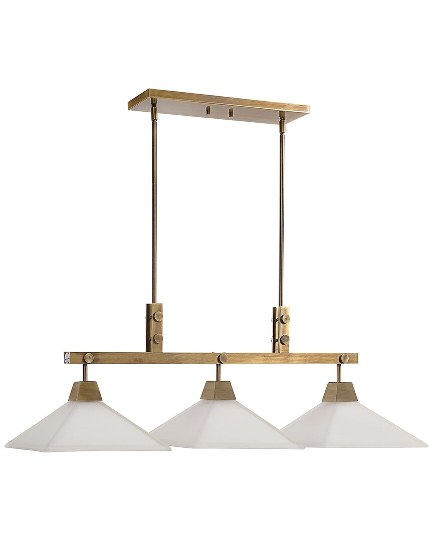 Uttermost Brookdale Industrial 3-light Linear Chandelier In Gold