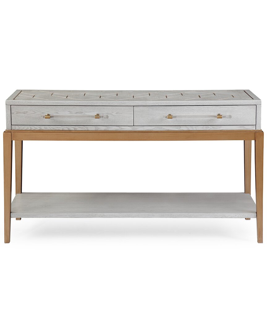 Bassett Mirror Perrine Wood Console Table In Grey