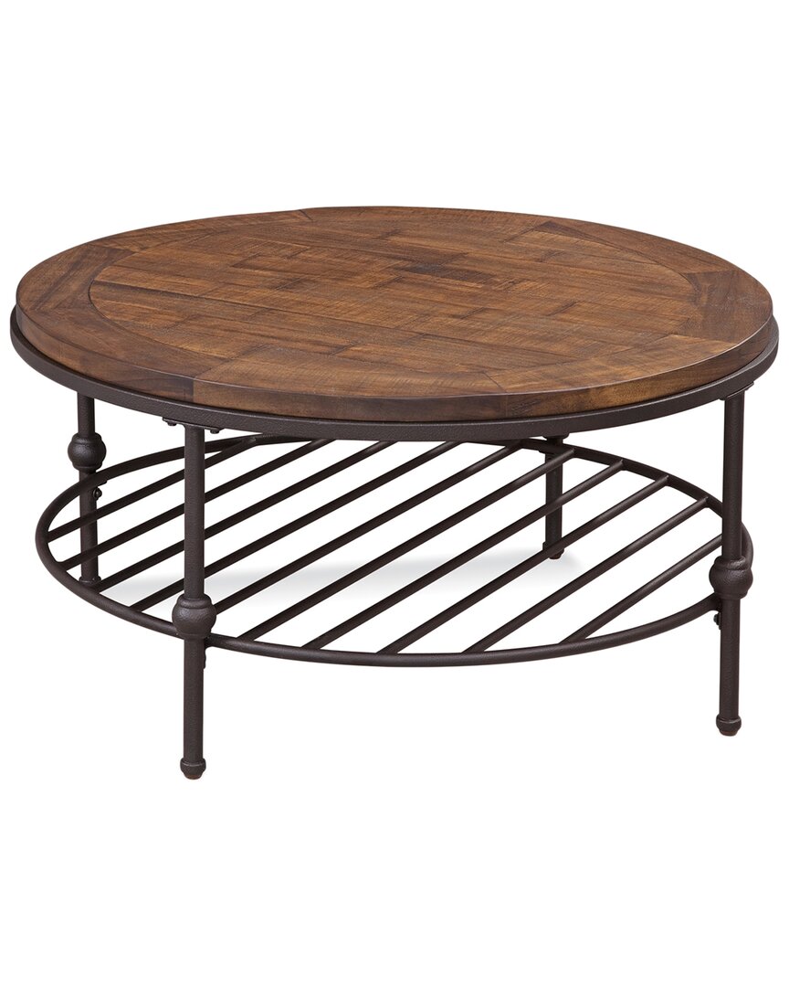 Bassett Mirror Emery Round Cocktail Table In Brown