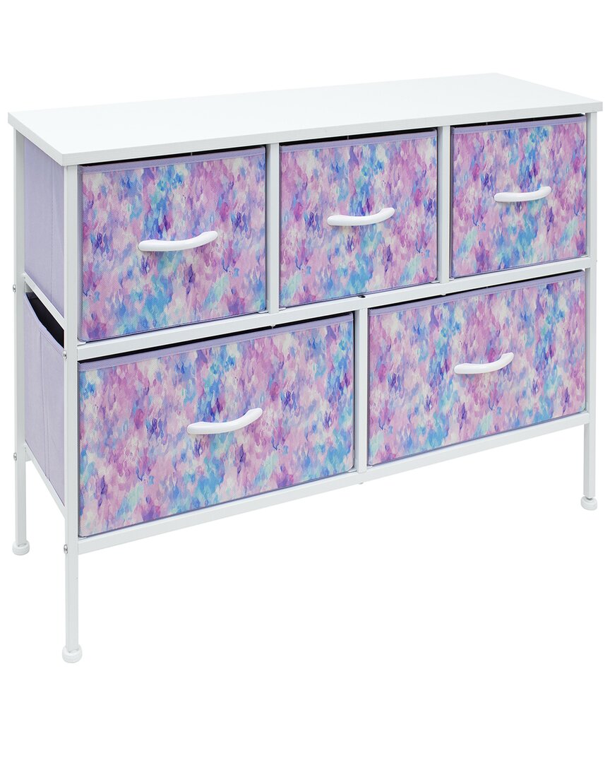 Shop Sorbus 5 Drawer Dresser Chest In Purple