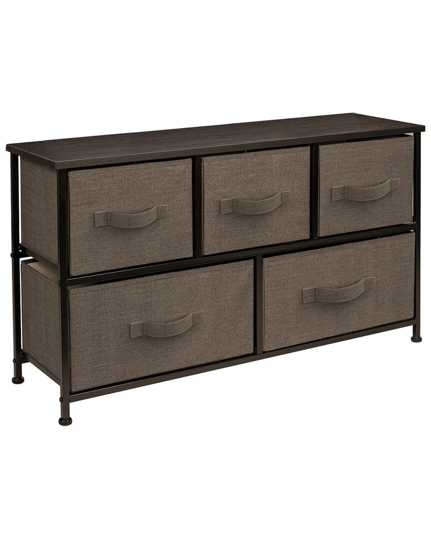 Sorbus Home 5 Drawer Storage Chest In Brown