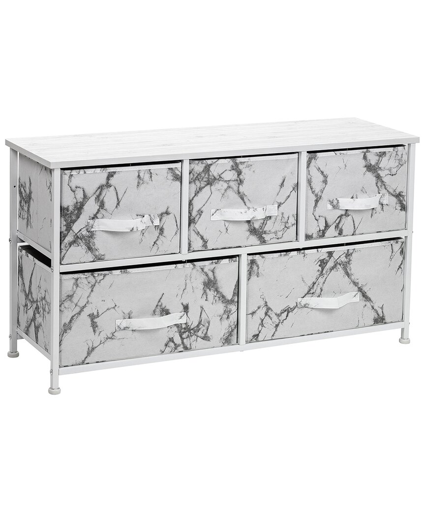 Shop Sorbus 25in Marble Print 5-drawer Storage Chest