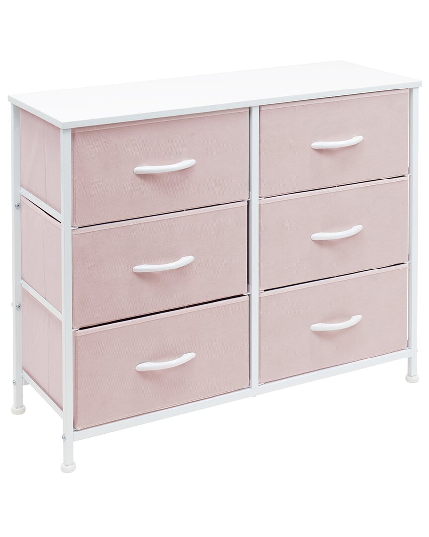 Shop Sorbus 6 Drawer Storage Cube Dresser In Pink