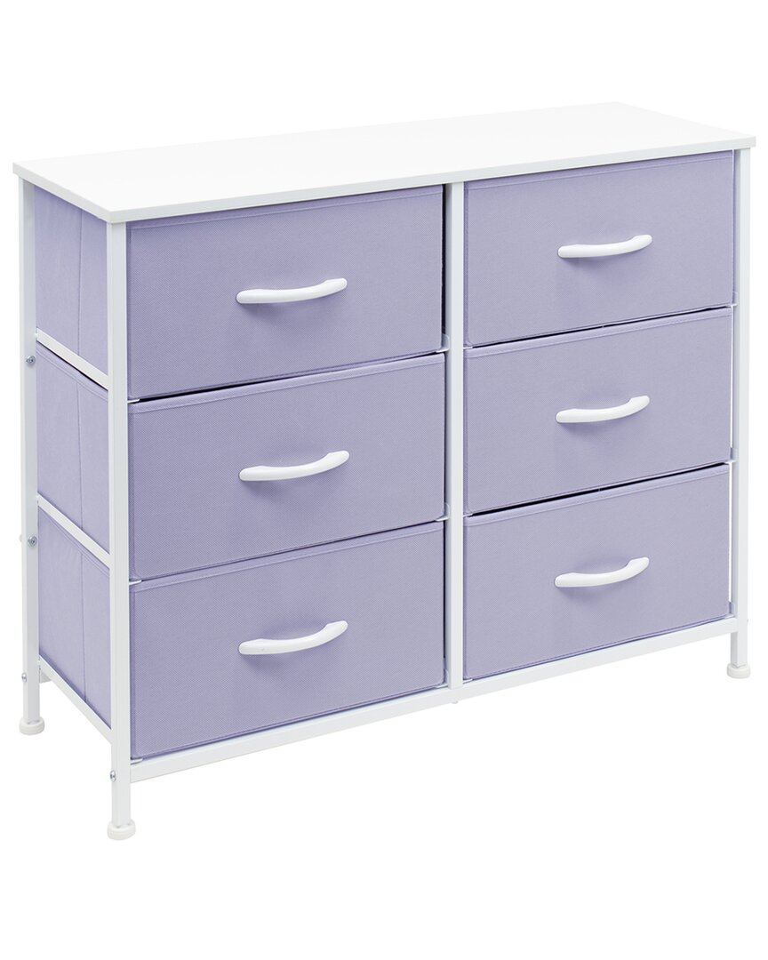 Shop Sorbus 6 Drawer Storage Cube Dresser In Purple