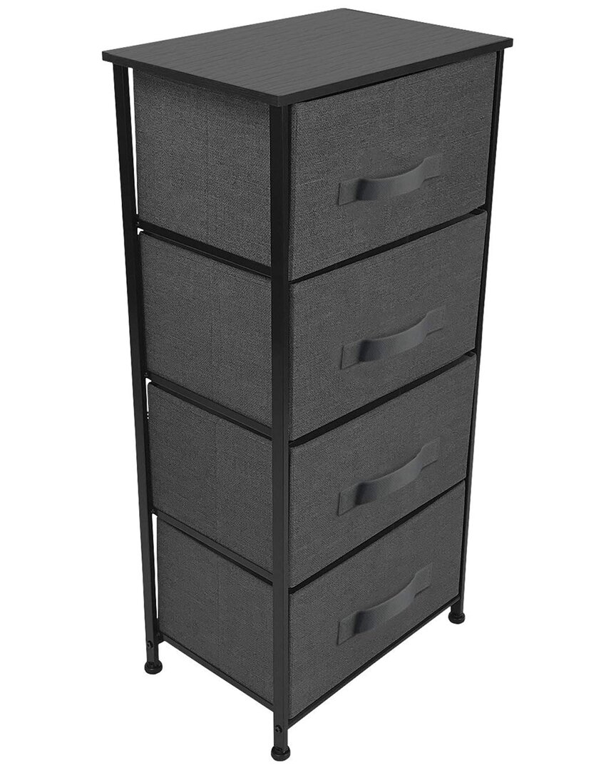 Sorbus Home Nightstand Chest With 4 Drawers In Black
