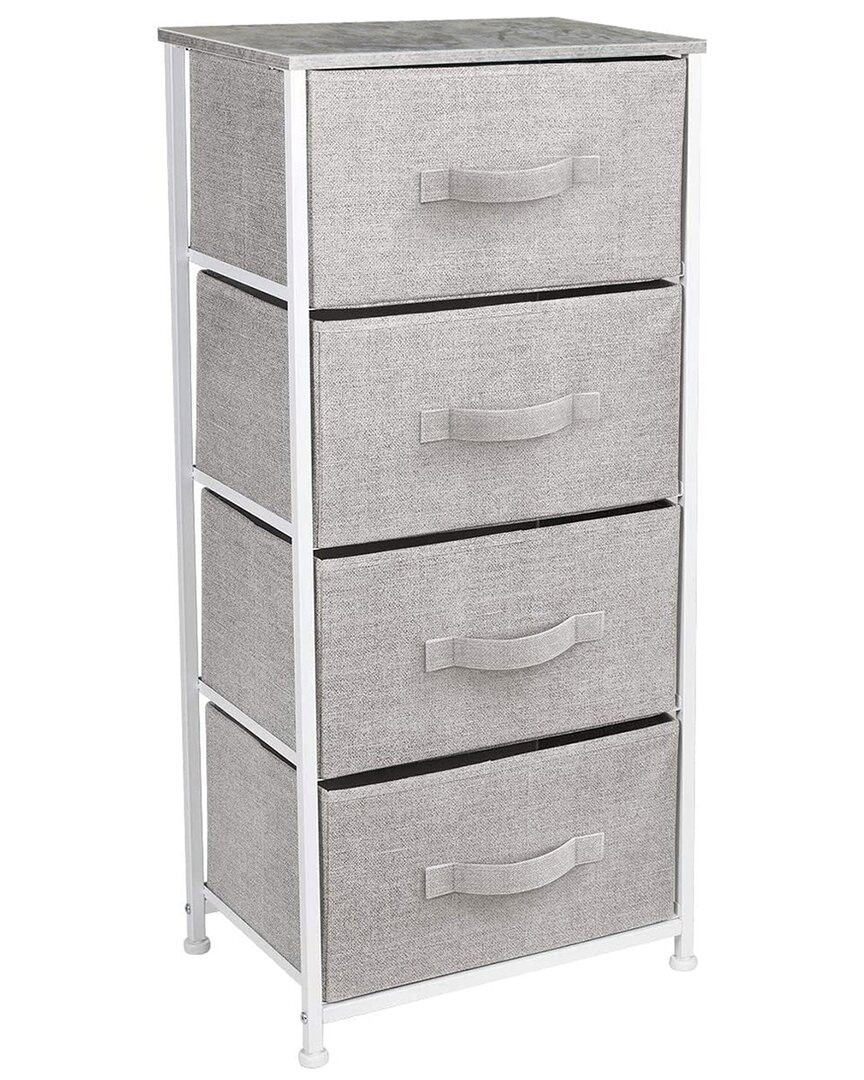 Sorbus Home Nightstand Chest With 4 Drawers In Grey