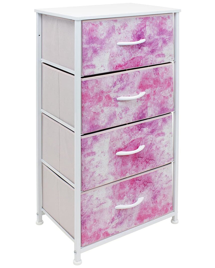 Shop Sorbus Nightstand Chest With 4 Drawers In Pink