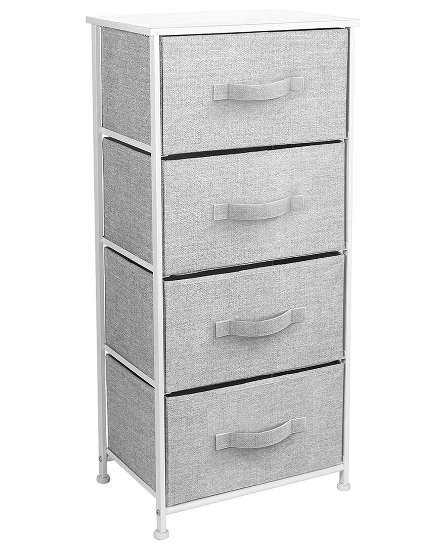 Sorbus Home Nightstand Chest With 4 Drawers In Grey