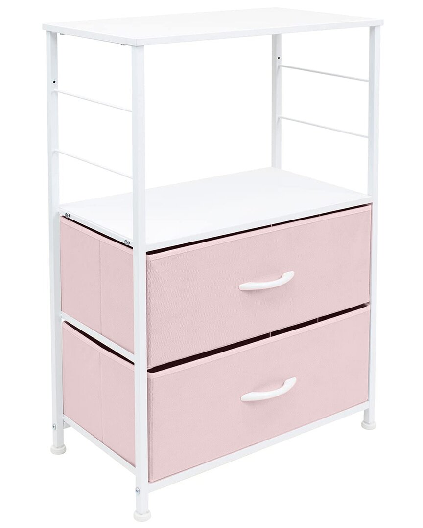Sorbus 2-drawer End Table In Pink