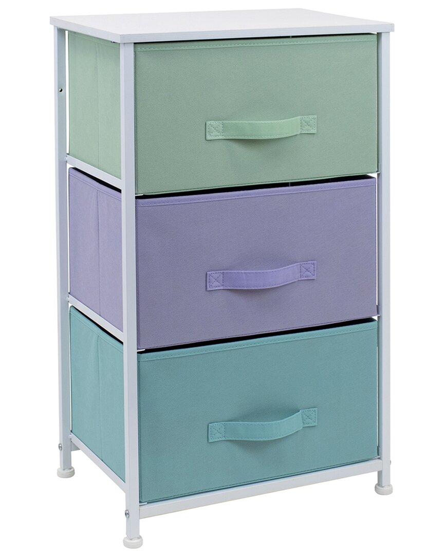 Sorbus Home Nightstand Dresser With 3 Faux Wood Drawers