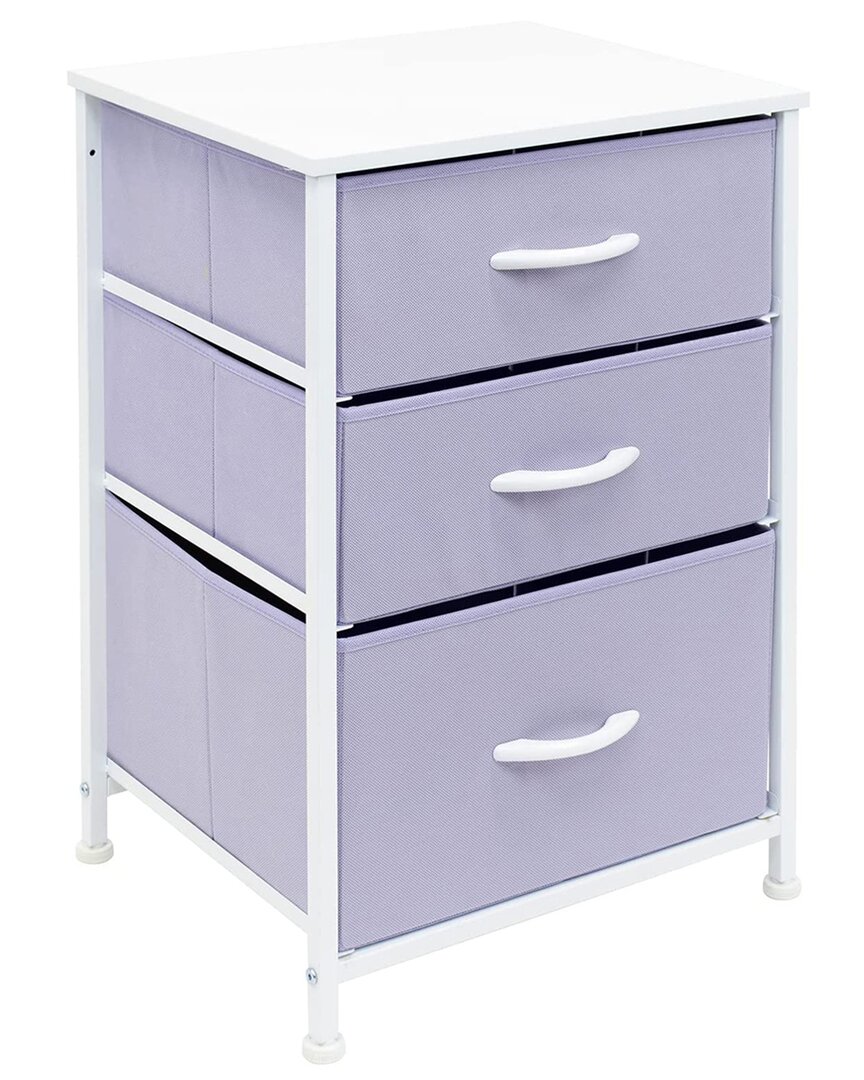 Shop Sorbus 3 Drawer End Table In Purple