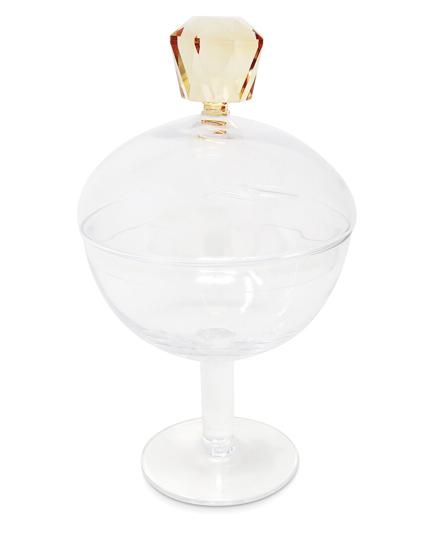 Vivience Diamond Shape Handle Glass Jar