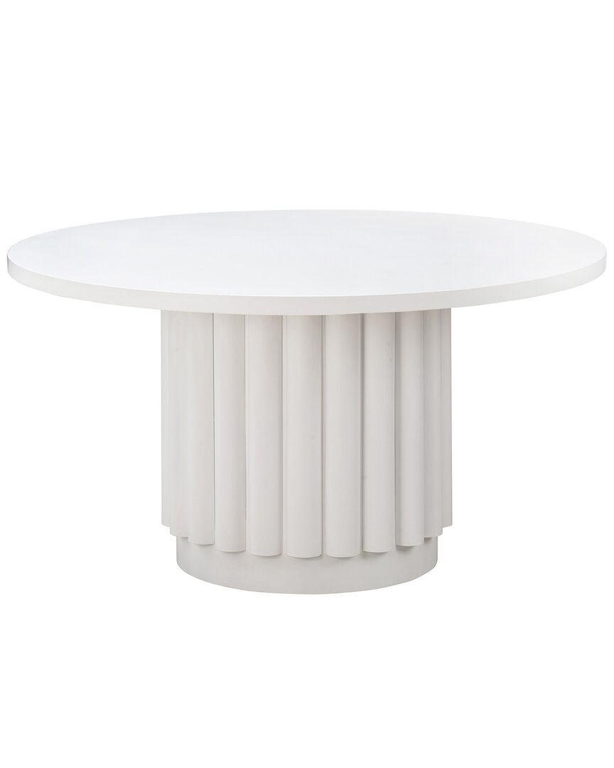 Tov Furniture Kali Round Dining Table In White