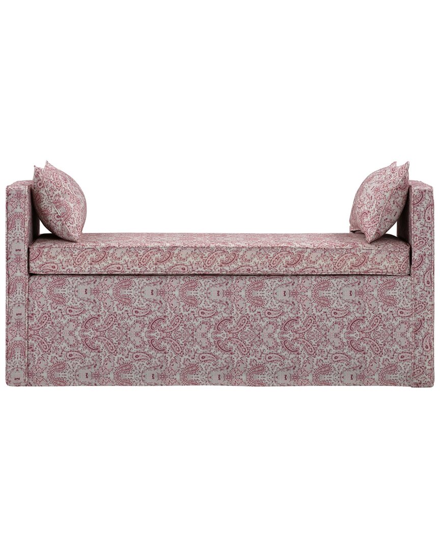 Shabby Chic Persephone Bench In Red