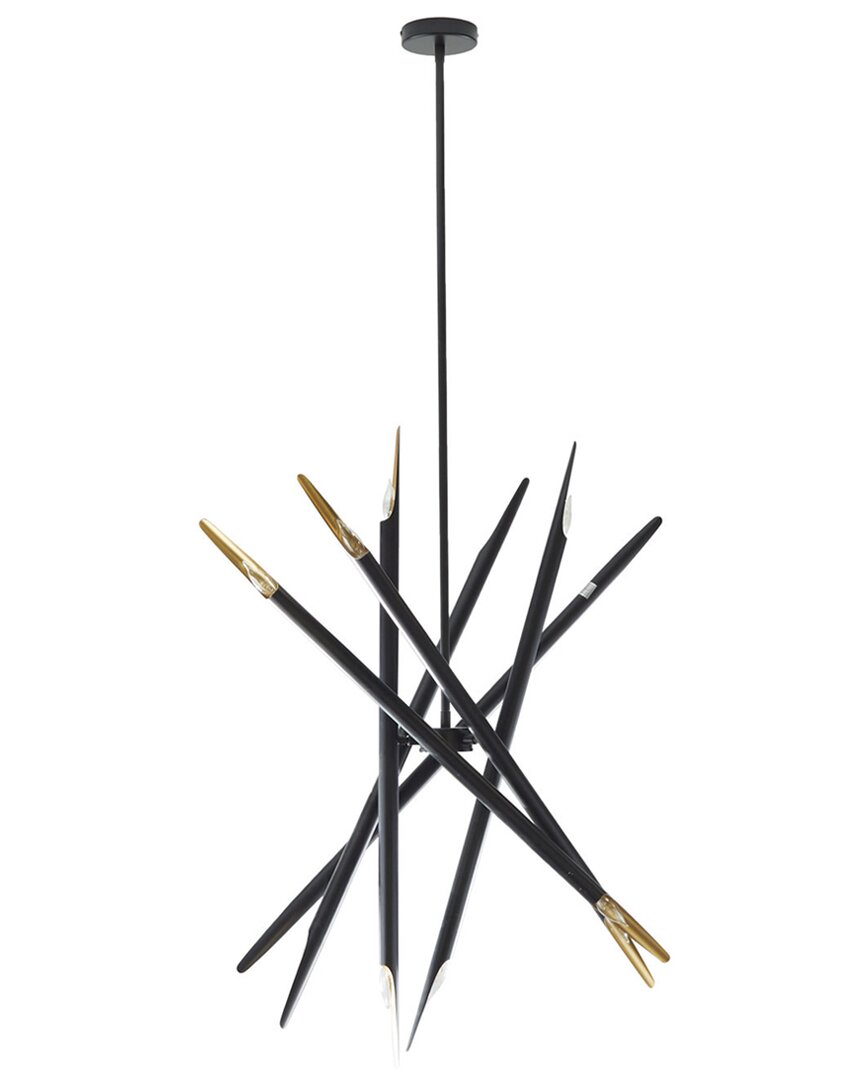 Peyton Lane Abstract Metal Black Chandelier In Black