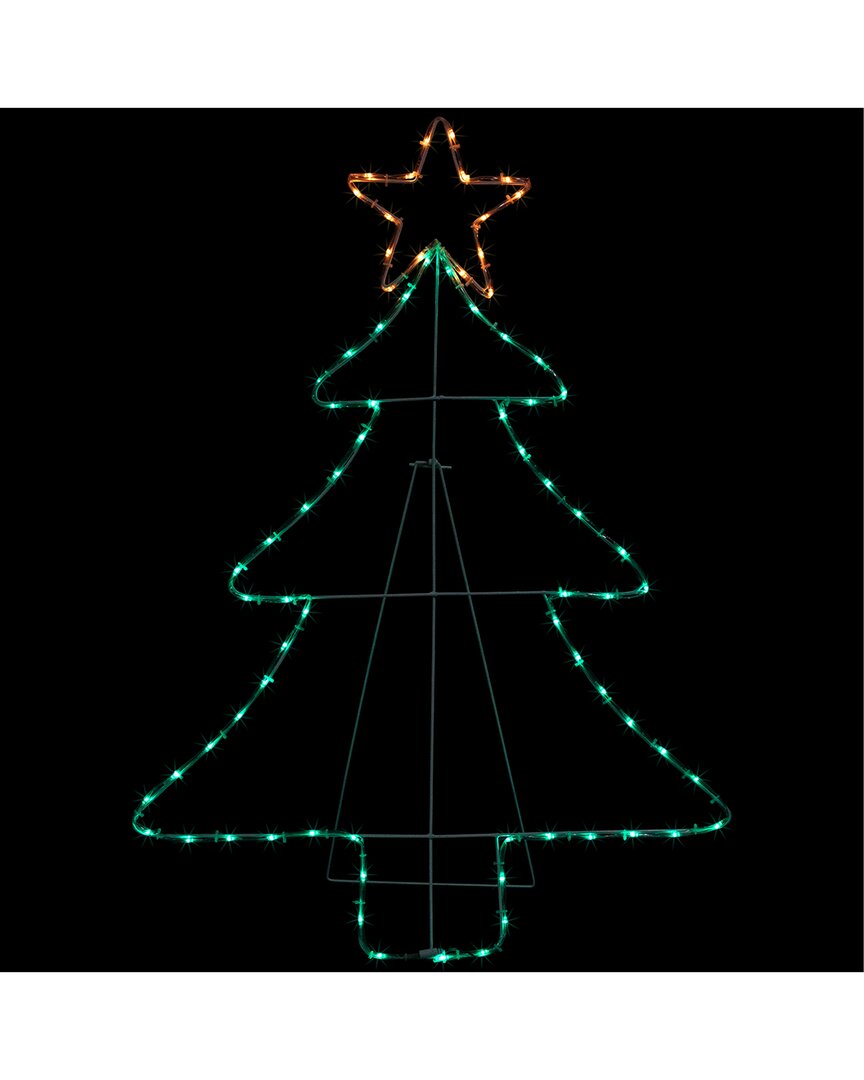 Northlight 38.5In Lighted Christmas Tree Silhouette Outdoor Christmas Display