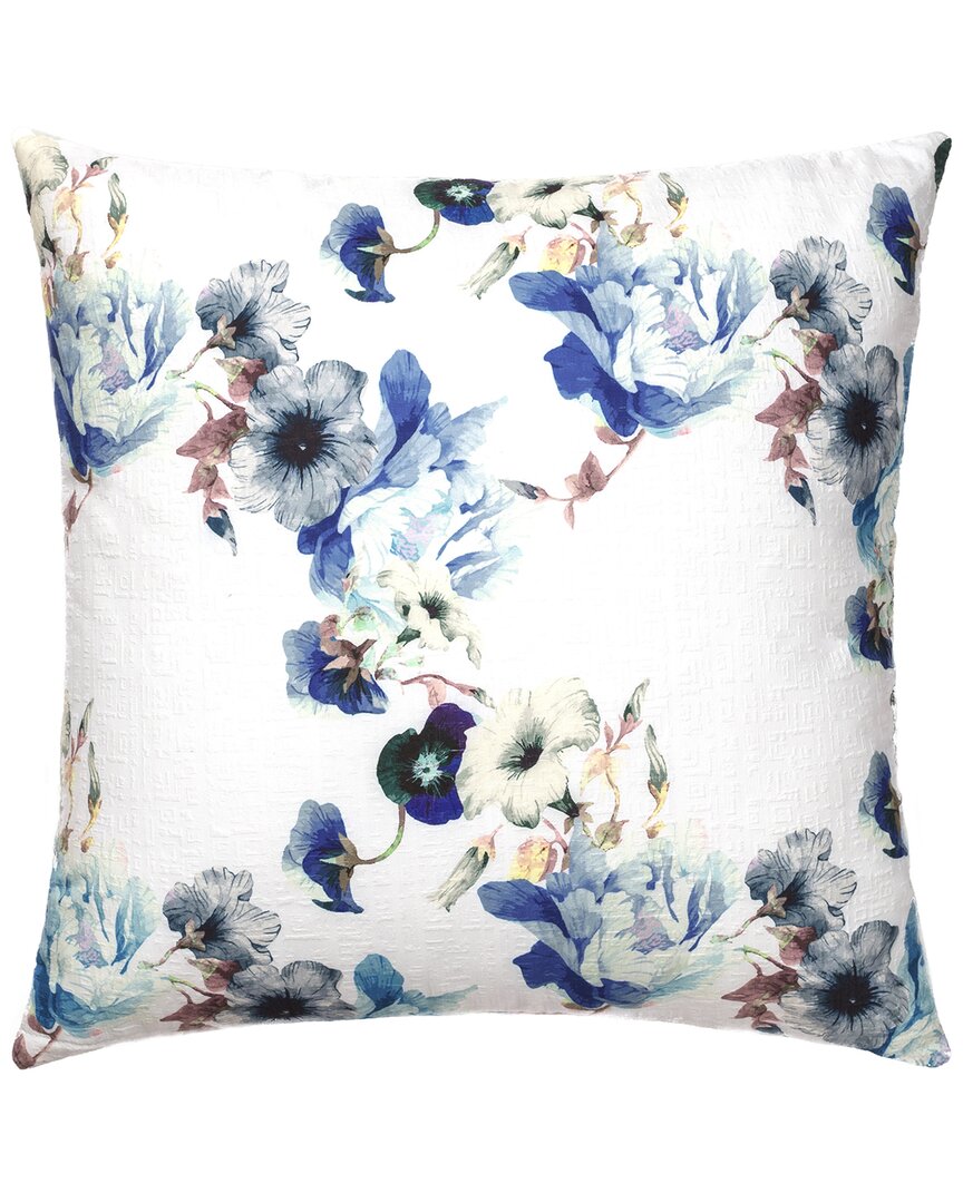 Linum Home Textiles Morning Glories Decorative Square Pillow Cover In Blue